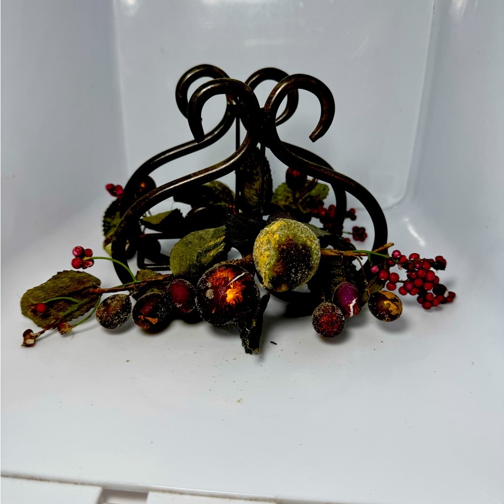 Metal or rod iron napkin holder